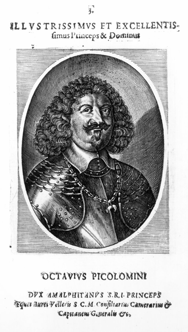 Prins Octavio Piccolomini, Hertog van Amalfi, naar een portret van 1649 door Mattaus the Younger Merian