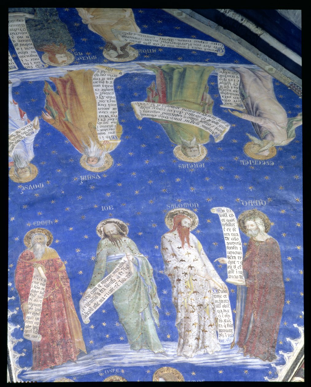 De profeten Job, Jesaja, Jeremia, Salomo, Mozes, Ezechiël, David en Henoch uit La Salle de la Grande Audience, ca. 1353 door Matteo Giovanetti