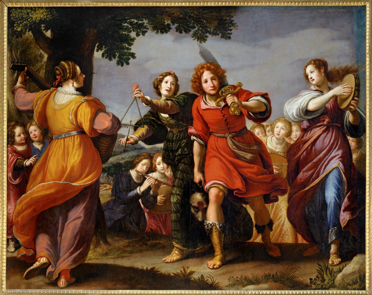 De triomf van David ... door Matteo Rosselli