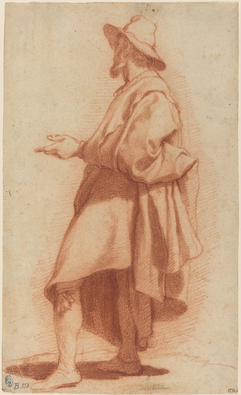 Staande Man met een Mantel en Hoed door Matteo Rosselli