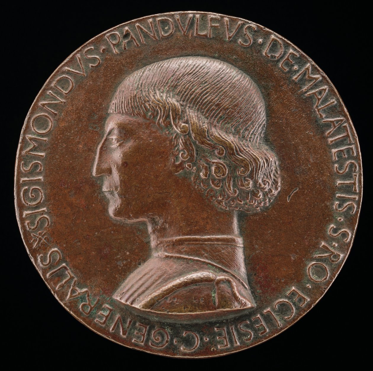Sigismondo Pandolfo Malatesta, 1417-1468, Heer van Rimini en Fano [voorzijde], 1446 door Matteo di Andrea de Pasti