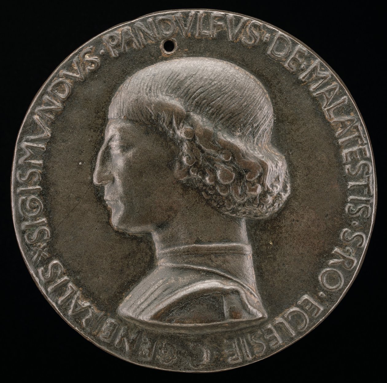 Sigismondo Pandolfo Malatesta, 1417-1468, Heer van Rimini en Fano [voorzijde], 1446 door Matteo di Andrea de Pasti