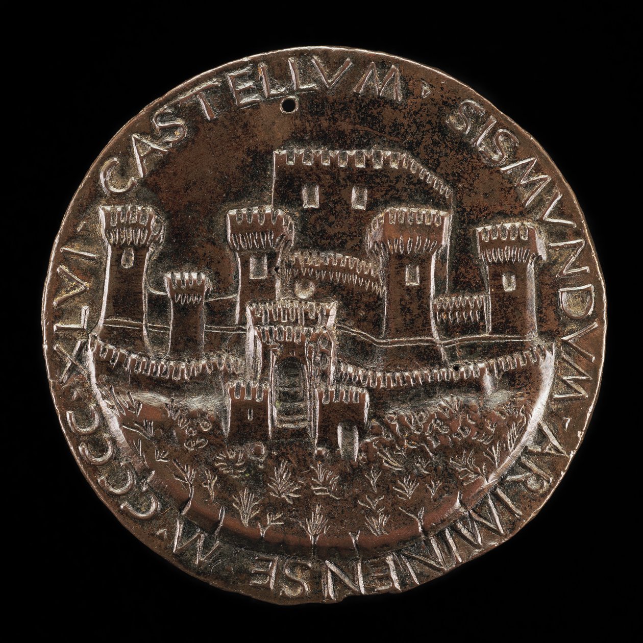 Het Kasteel van Rimini [achterkant], 1446 door Matteo di Andrea de Pasti