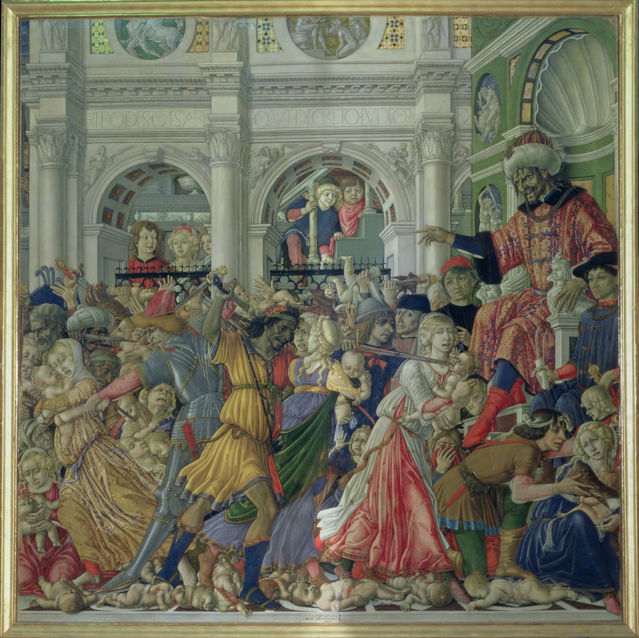 De kindermoord, 1482 door Matteo di Giovanni di Bartolo