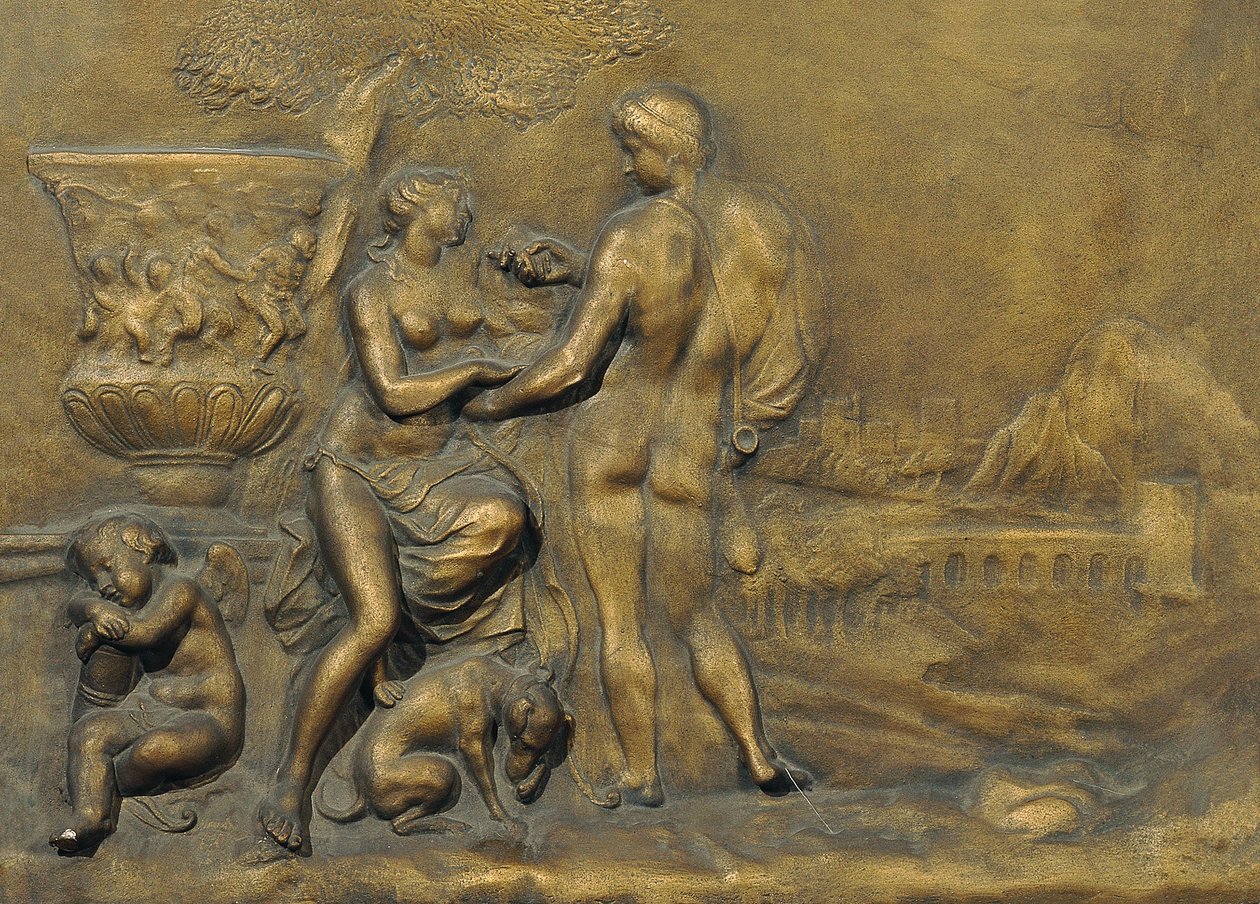 Venus en Adonis door Matthäus Donner