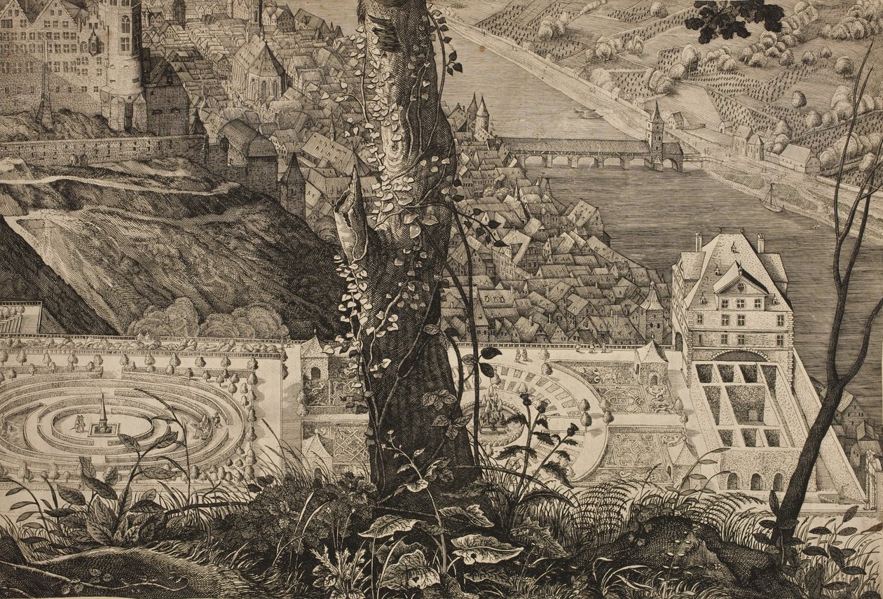 Hortus Palatinus. Slotstuin van Heidelberg door Matthäus Merian d.Æ.