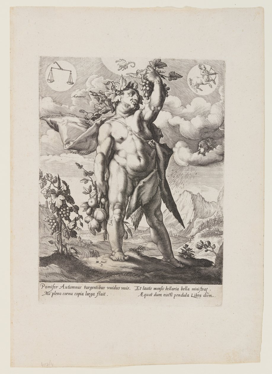 Herfst, uit De vier seizoenen door Matthaus Greuter