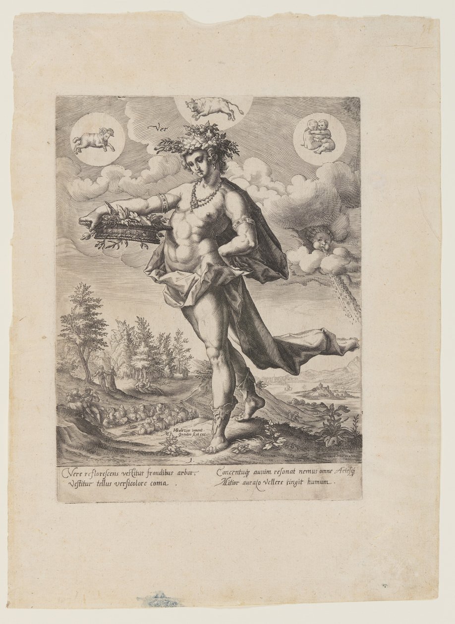 Lente, uit De vier seizoenen door Matthaus Greuter