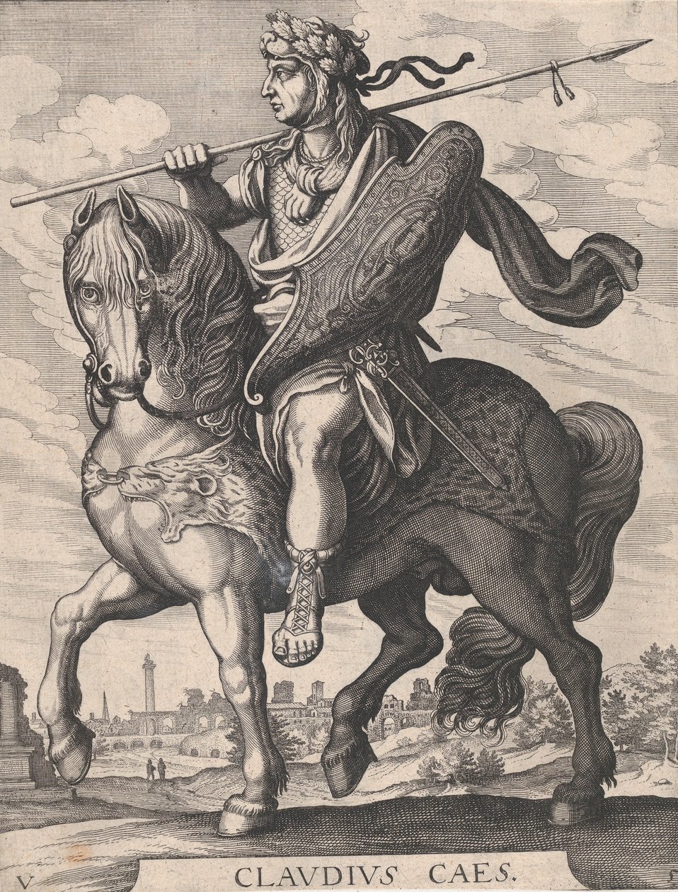 Plaat 5: Keizer Claudius te paard, uit 