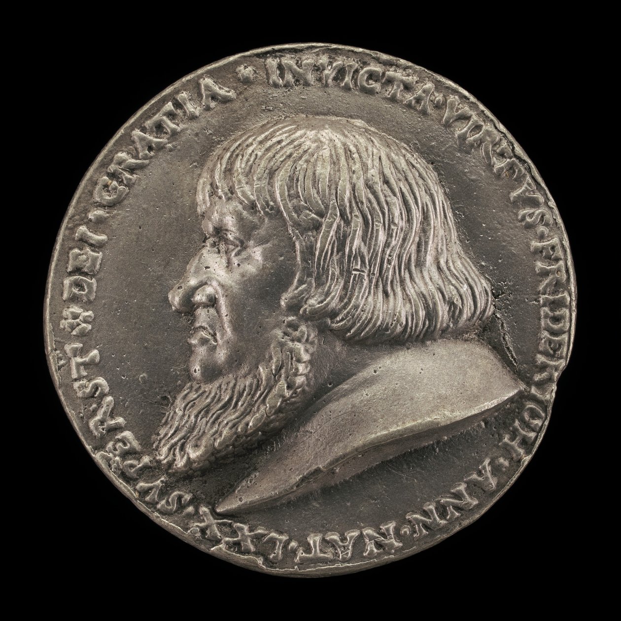 Friedrich de Oudere, 1460-1536, Markgraaf van Brandenburg-Ansbach 1486 [voorzijde], 1528 door Matthes Gebel