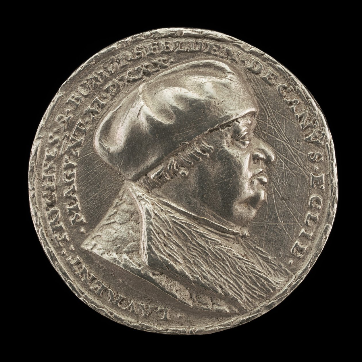 Lorenz Truchsess von Pommersfelden, 1473-1543, Decaan van de Kathedraal van Mainz [voorkant] door Matthes Gebel