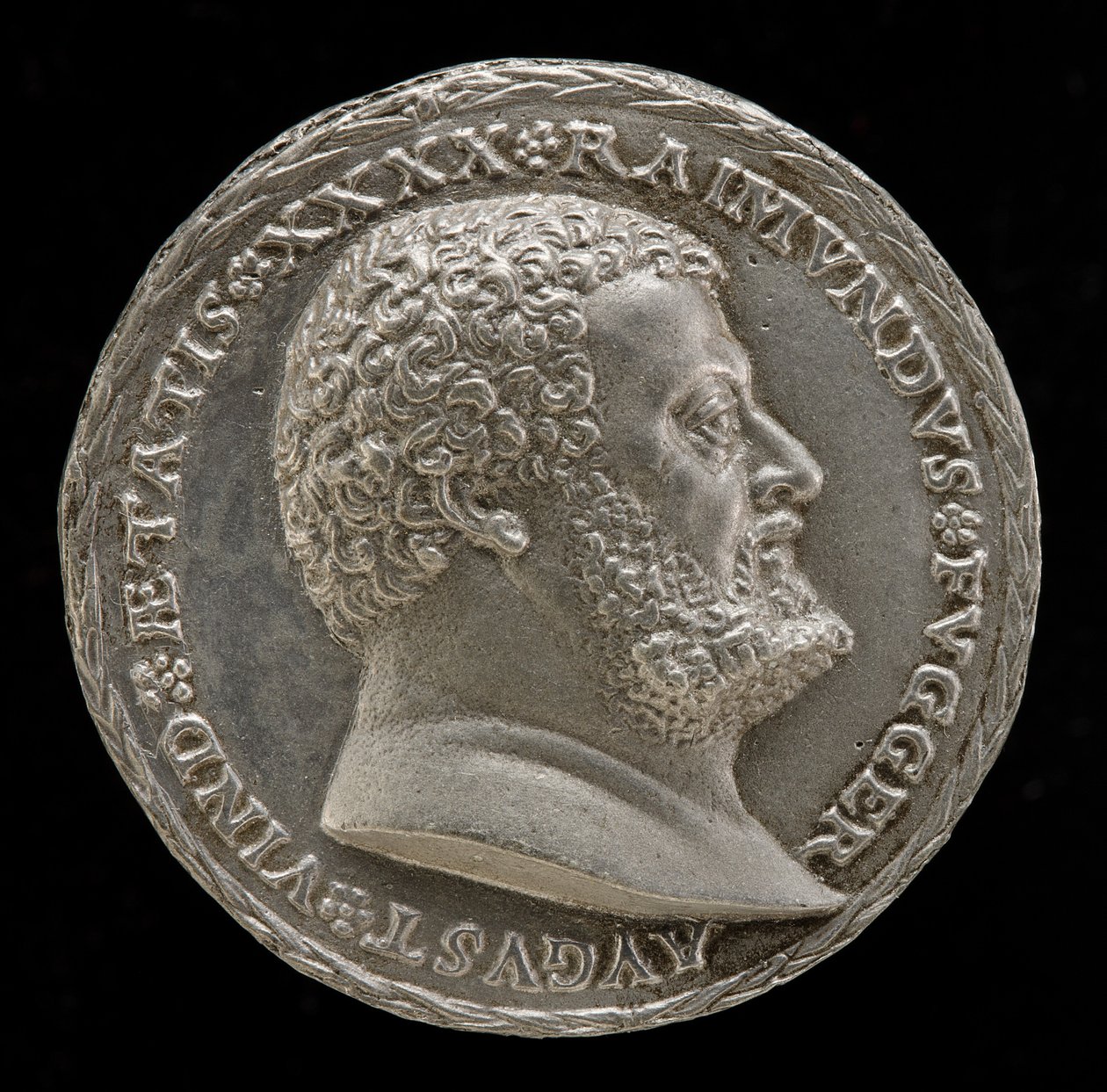 Raymund Fugger, 1489-1535, Geleerde en Mecenas van de Kunsten [voorzijde] door Matthes Gebel
