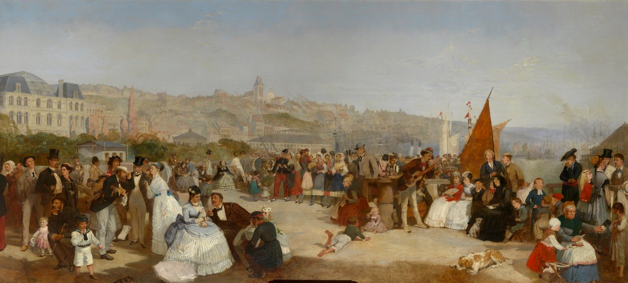 Boulogne Pier, 1870 door Matthew Somerville Morgan