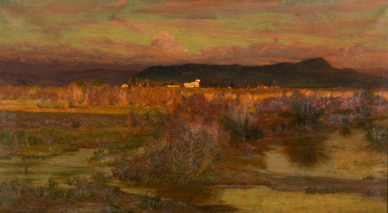 Avondschemering in Italië - Avond, 1909 door Matthew Ridley Corbet