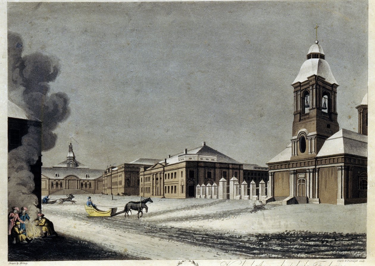 Het arsenaal en de kanonnenfabriek in Sint-Petersburg door Matthew Dubourg