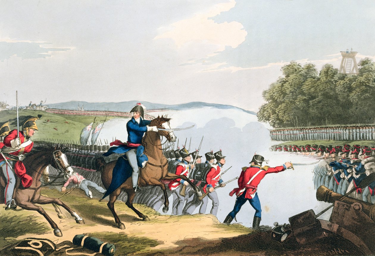 De Slag bij Waterloo Beslist door de Hertog van Wellington, 1815-1816 door Matthew Dubourg