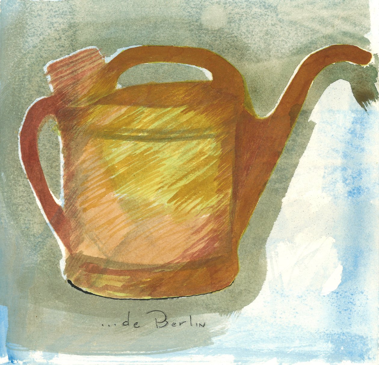 Souvenir 1, 2021 (aquarel) door Matthew Hilton