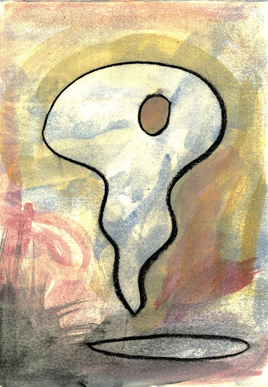 zoete morgen 8, 2021 (aquarel, houtskool) door Matthew Hilton