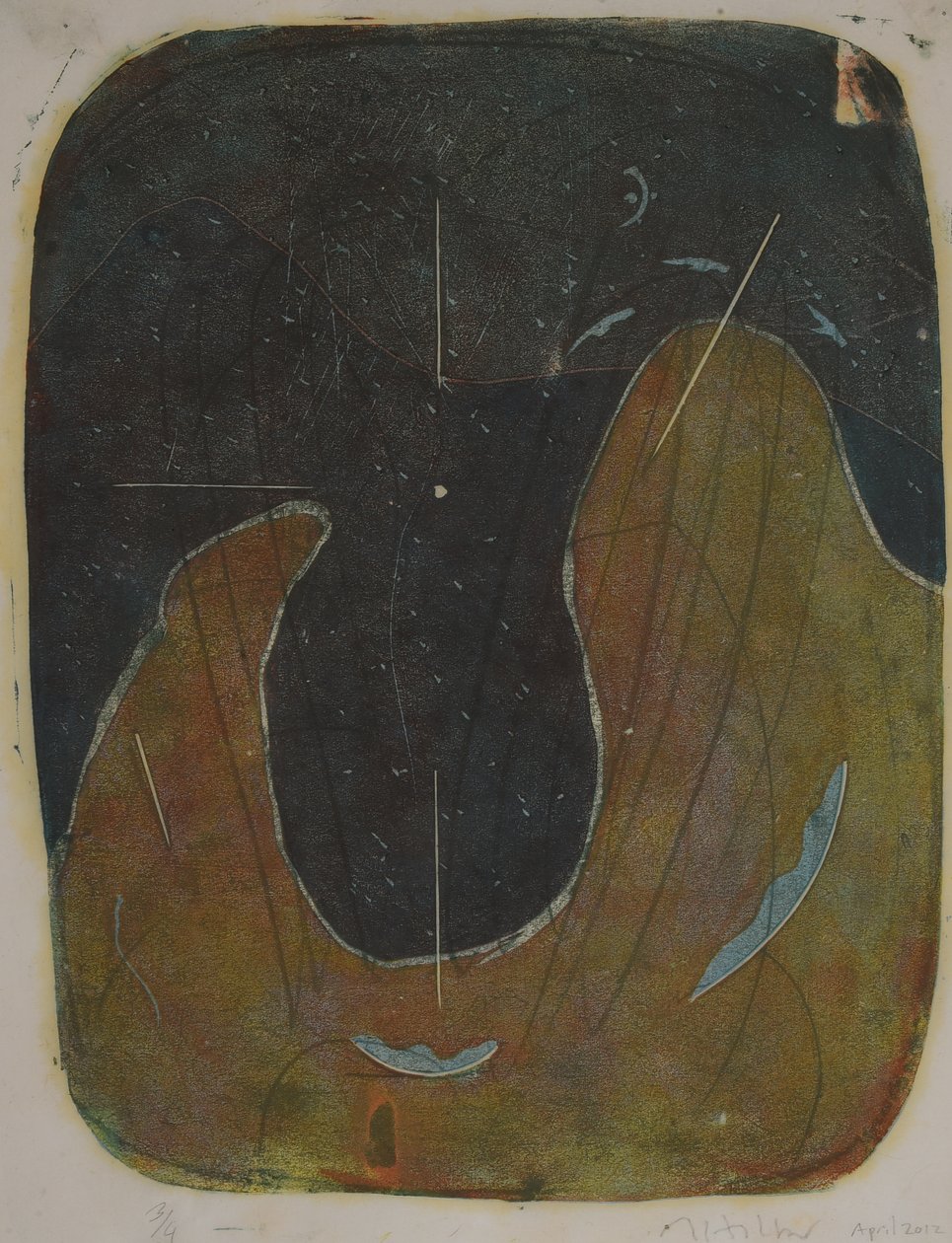 tabla drie, 2020 (linoleumsnede) door Matthew Hilton