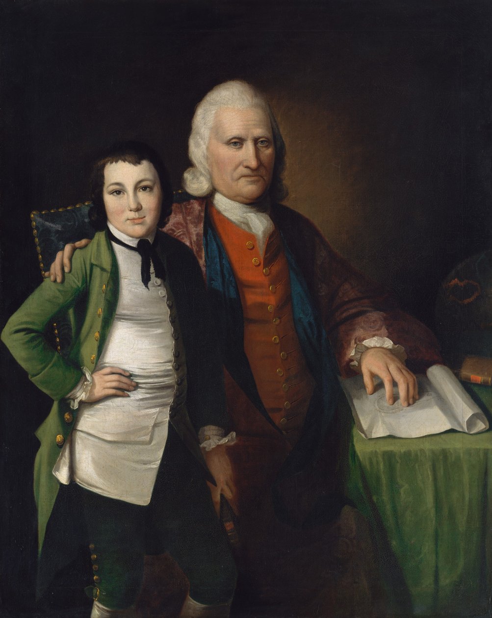 Cadwallader Colden en zijn kleinzoon Warren De Lancey, ca. 1772 door Matthew Pratt