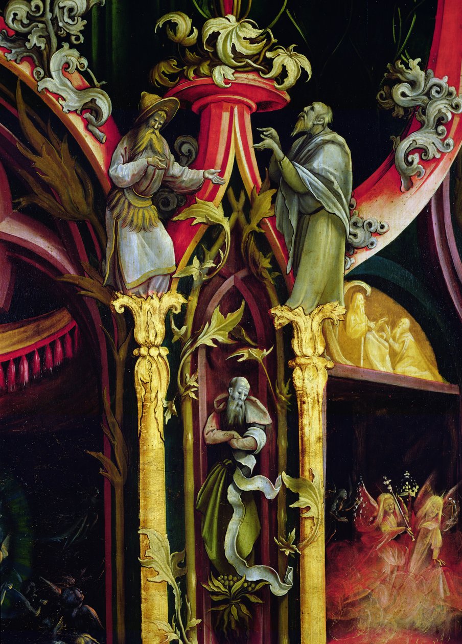 Detail van het Isenheim altaarstuk, buitenvleugel, concert van engelen, c.1512-16 door Matthias Grünewald