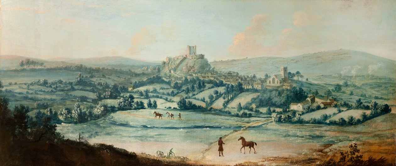 Verre Zicht op Clitheroe, c.1730 door Matthias Read