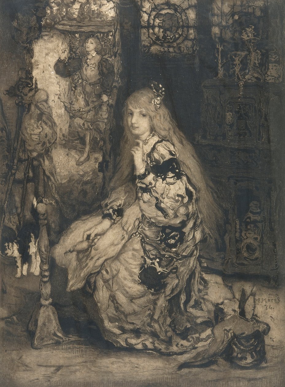 Meisje met spin, 1874 door Matthijs Maris