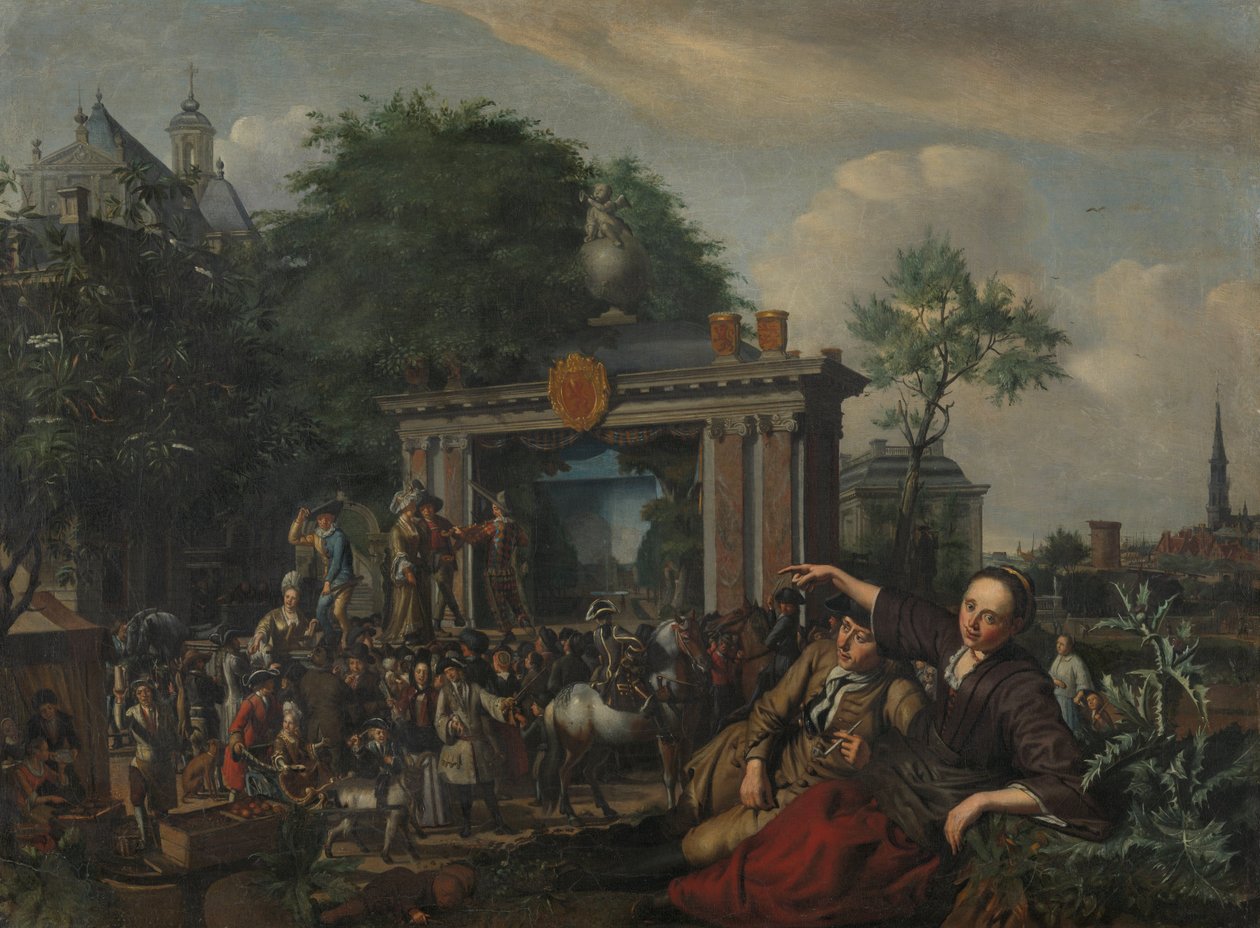Theateruitvoering in de open lucht door Matthys Naiveu