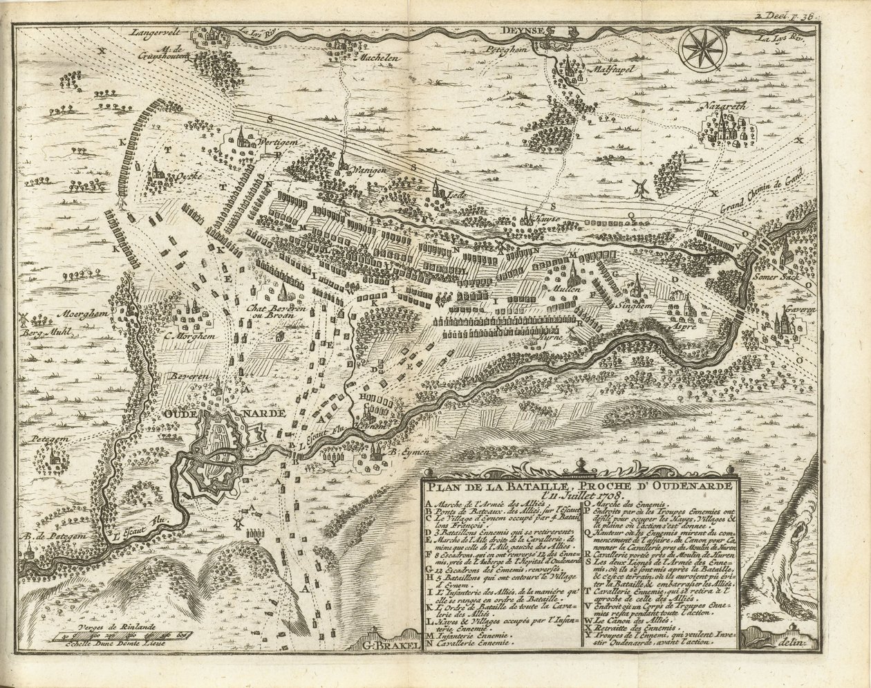 Slag bij Oudenaarden, 1708 door Matthijs Pool (possibly)