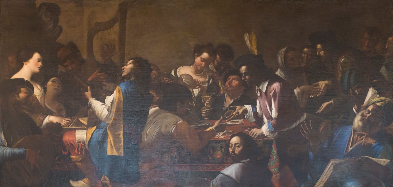 Allegorie van de vijf zintuigen door Mattia (1613 99) Preti