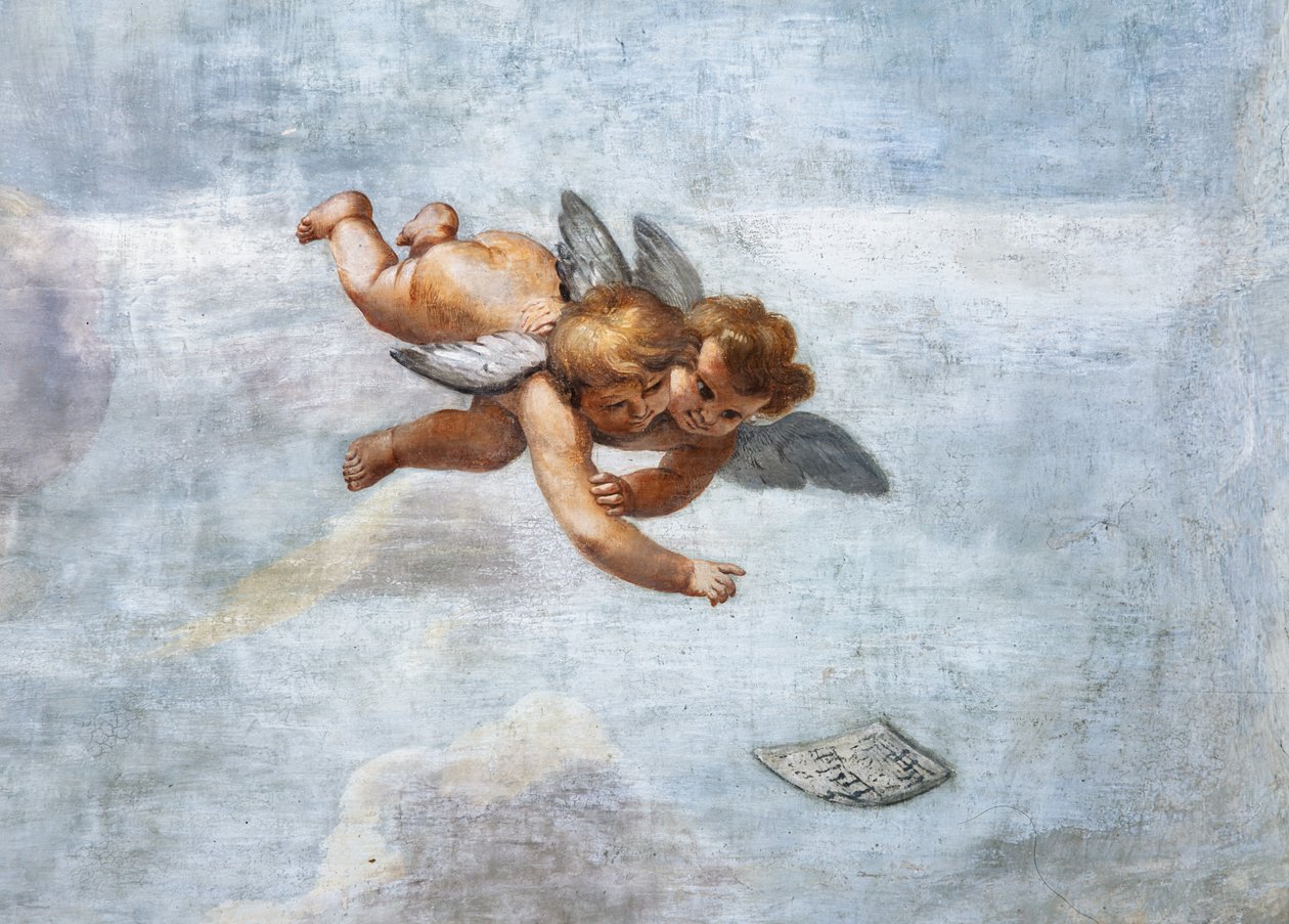 Concerten van Engelen (detail) door Mattia (1613 99) Preti