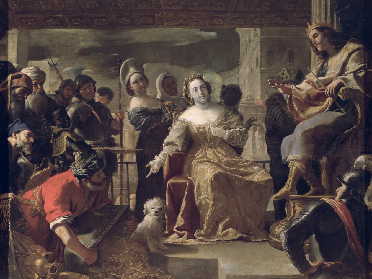 De koningin van Sheba voor Salomo door Mattia Preti