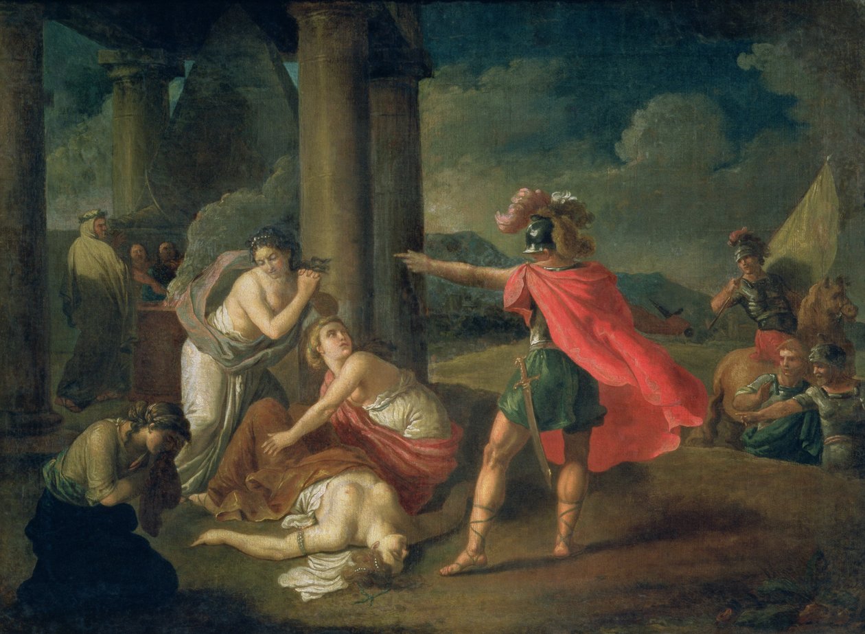 De Dood van Camilla, Zus van Horatius, 1787 door Matvei Ivanovich Puchinov