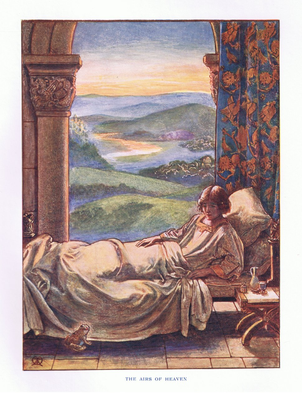 De luchten van de Hemel, illustratie uit Lady Anns Sprookjes, 1914 door Maud Tindal Atkinson