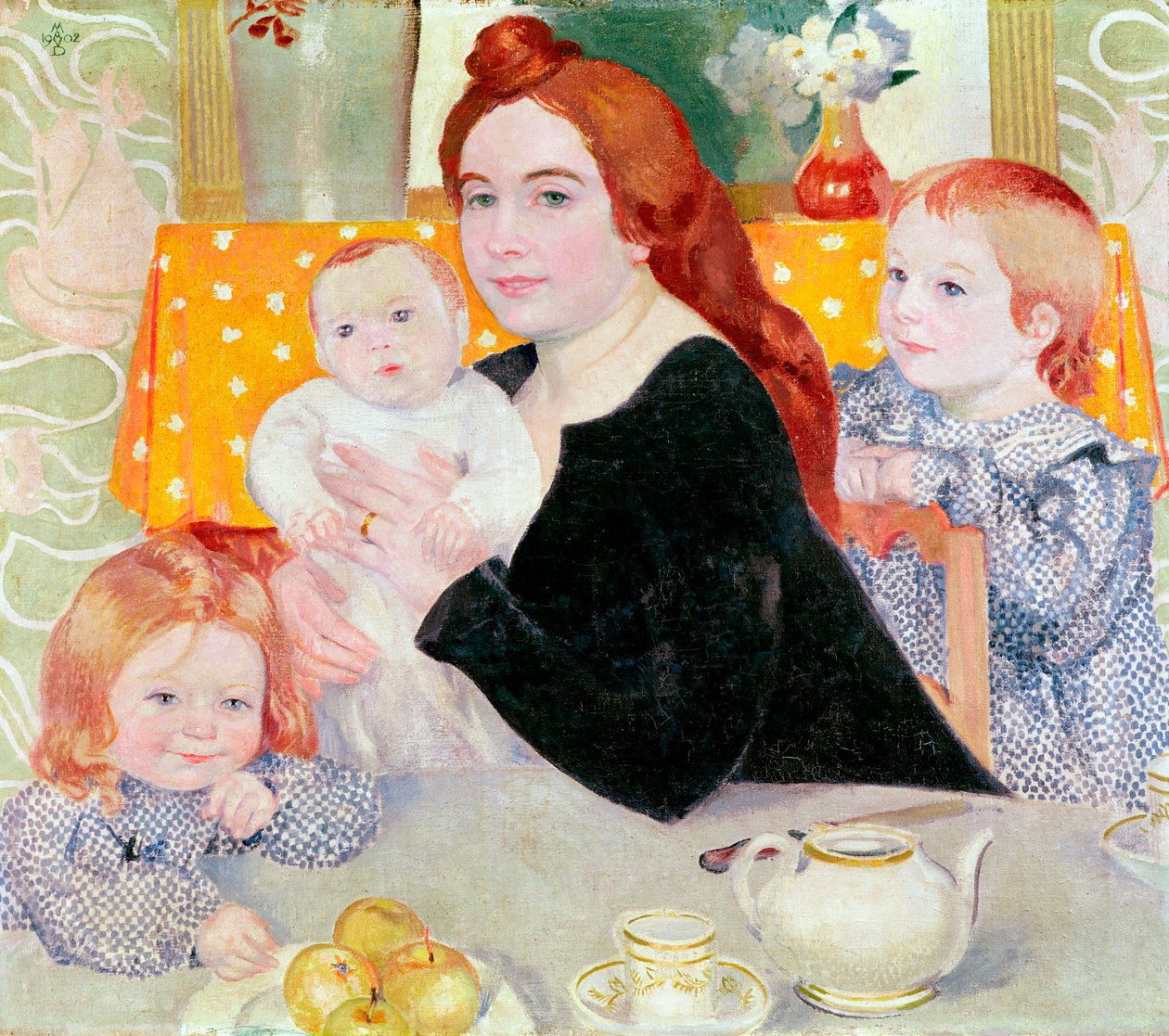 Groot Familieportret in Blauw en Geel, 1902 door Maurice Denis