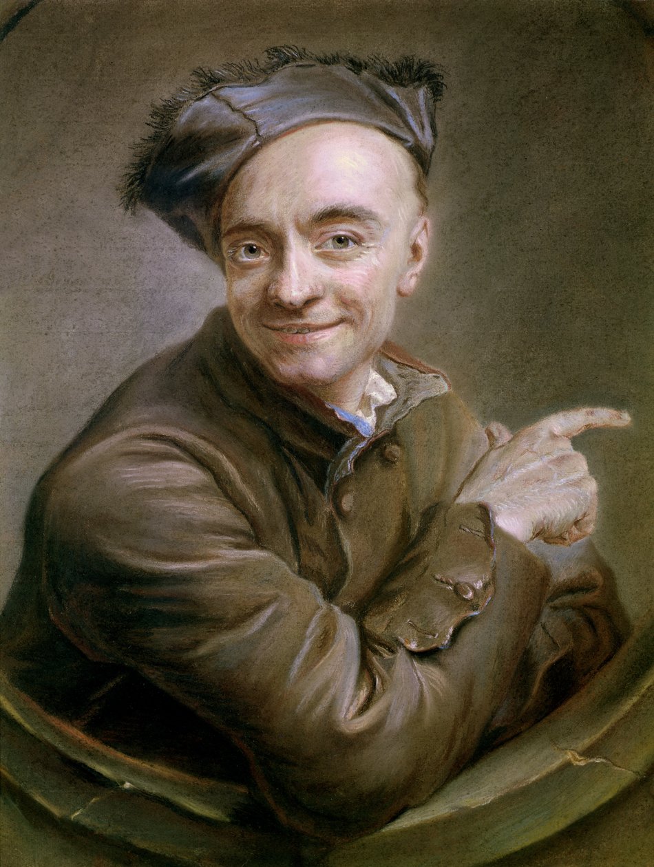 Zelfportret met het stierenoog, 1737 door Maurice Quentin de La Tour