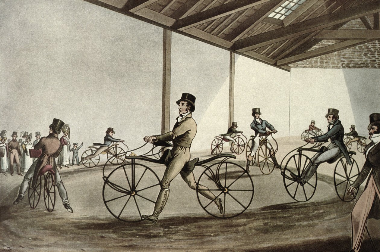 De Voetgangerskoets gepatenteerd door Dennis Johnson, c.1819 door Maurice Rousseau