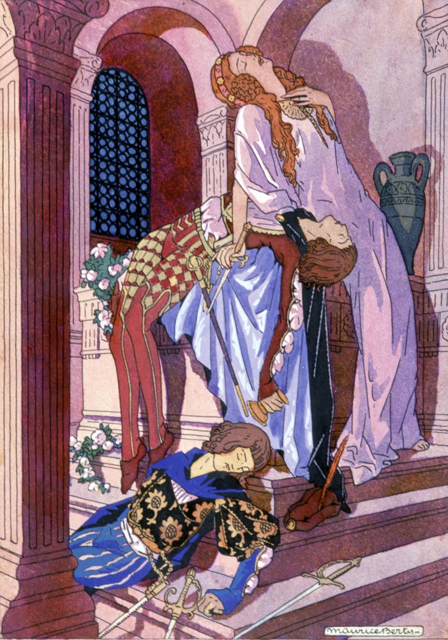 De dood van Romeo en Julia, c.1930 door Maurice Berty