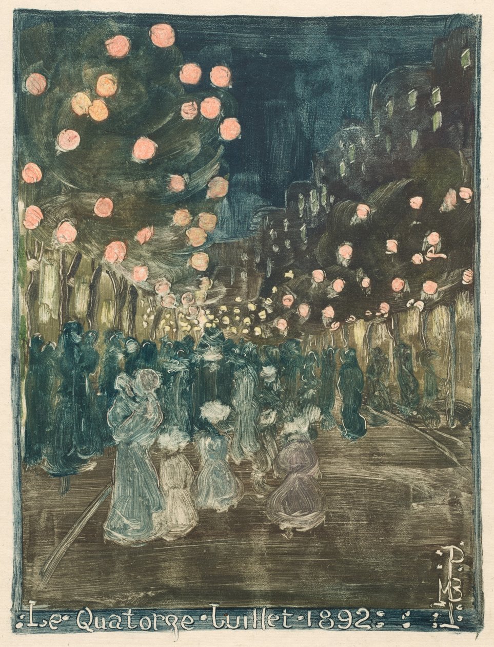 Bastille Dag door Maurice Brazil Prendergast