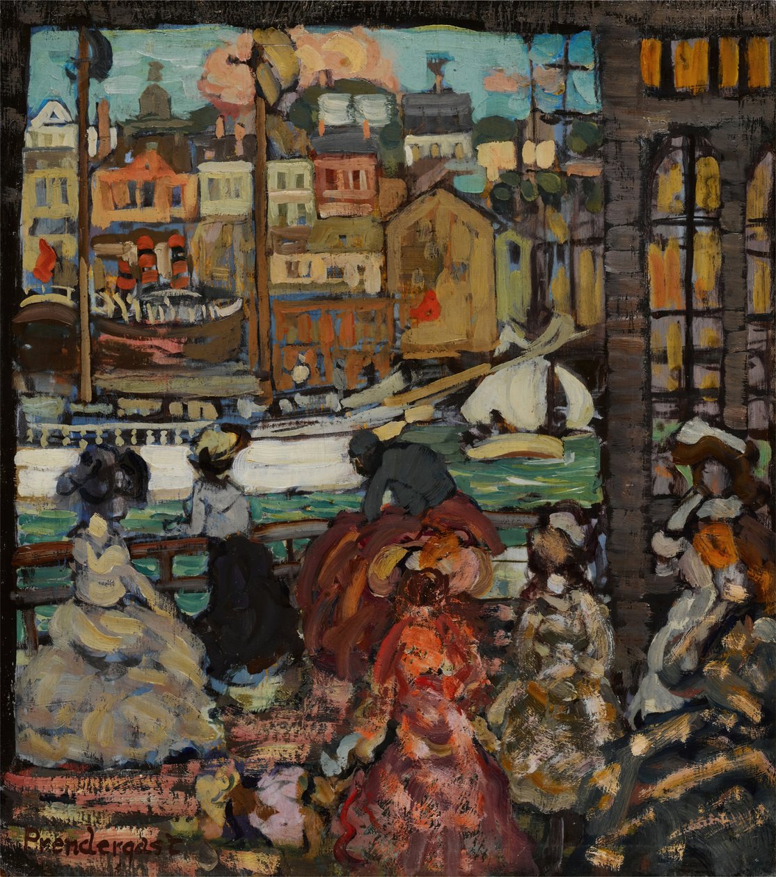 East Boston Ferry, c.1907-10 door Maurice Brazil Prendergast