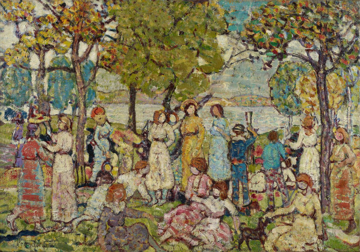 Vakanties, c.1920 door Maurice Brazil Prendergast