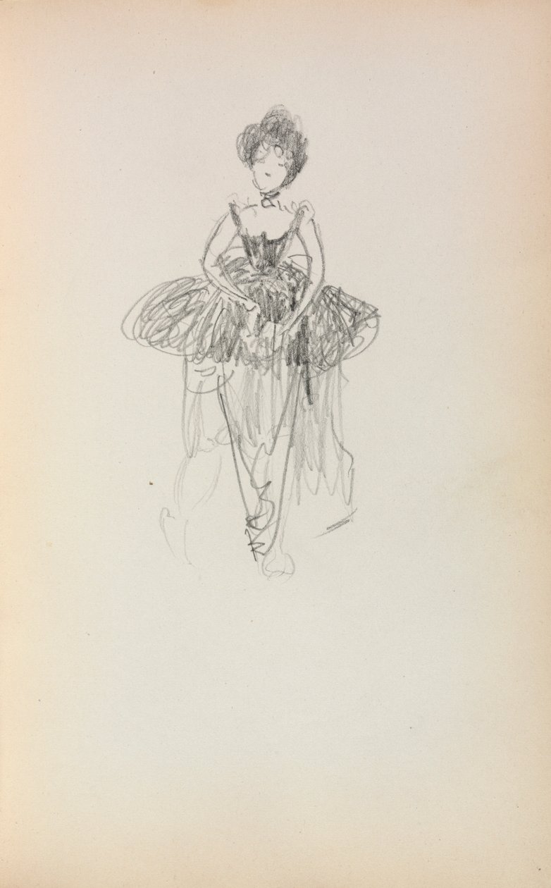 Italiaans Schetsboek: Ballerina pagina 231, 1898-1899 door Maurice Brazil Prendergast