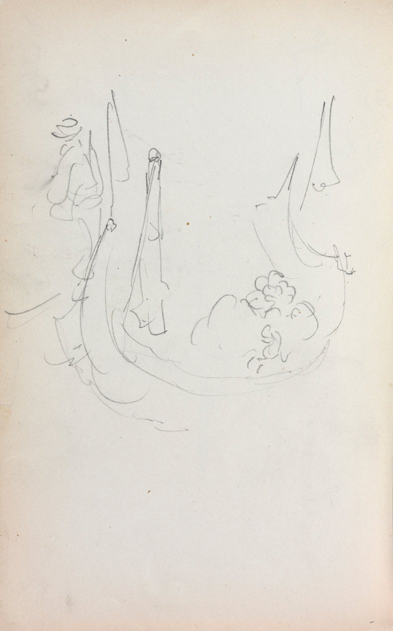 Italiaans schetsboek: Gondel pagina 35 door Maurice Brazil Prendergast