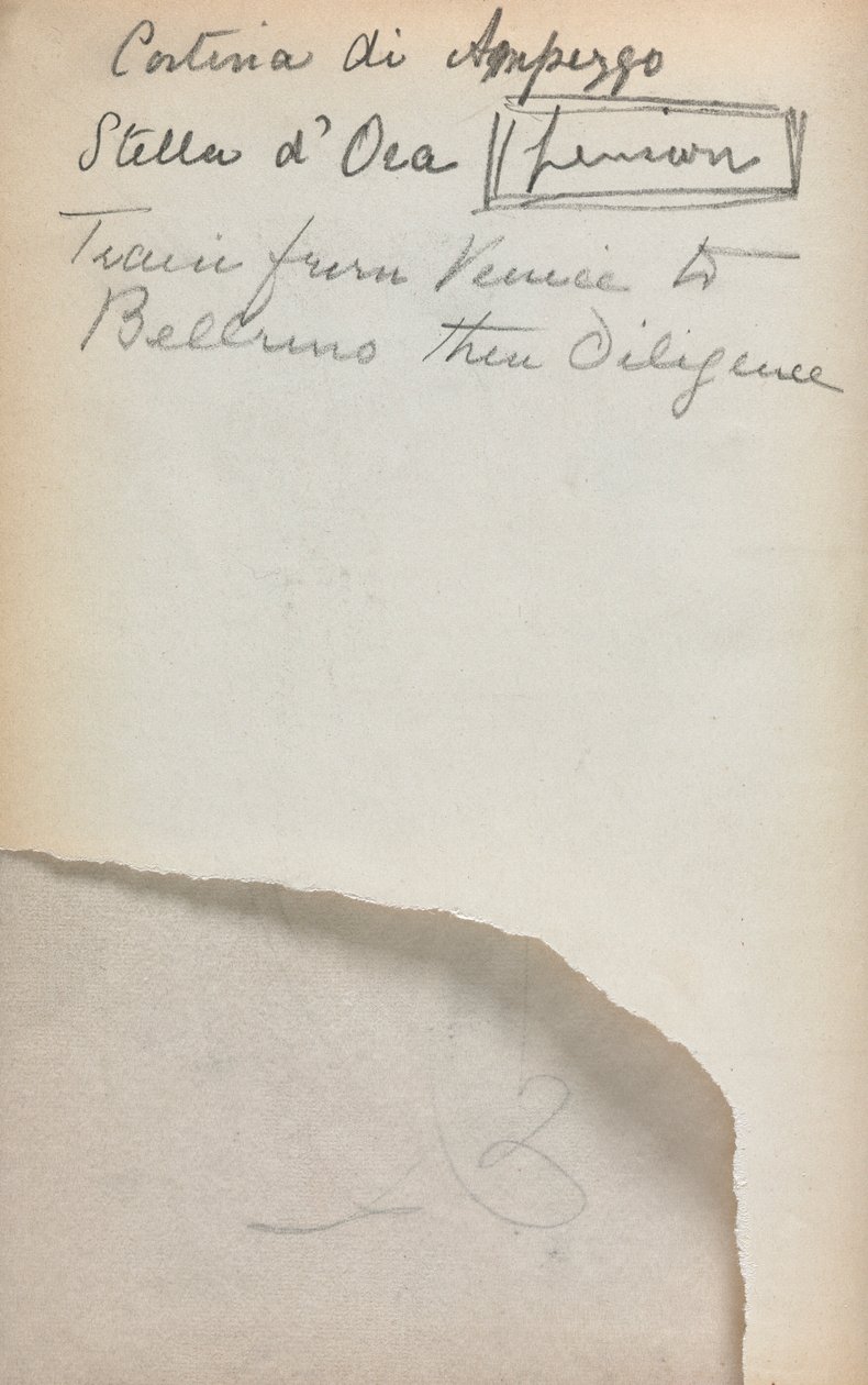 Italiaans schetsboek: Aantekeningen pagina 3 door Maurice Brazil Prendergast
