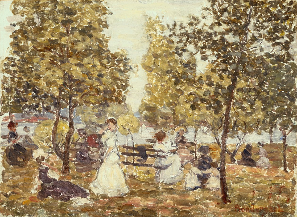 Park aan zee door Maurice Brazil Prendergast