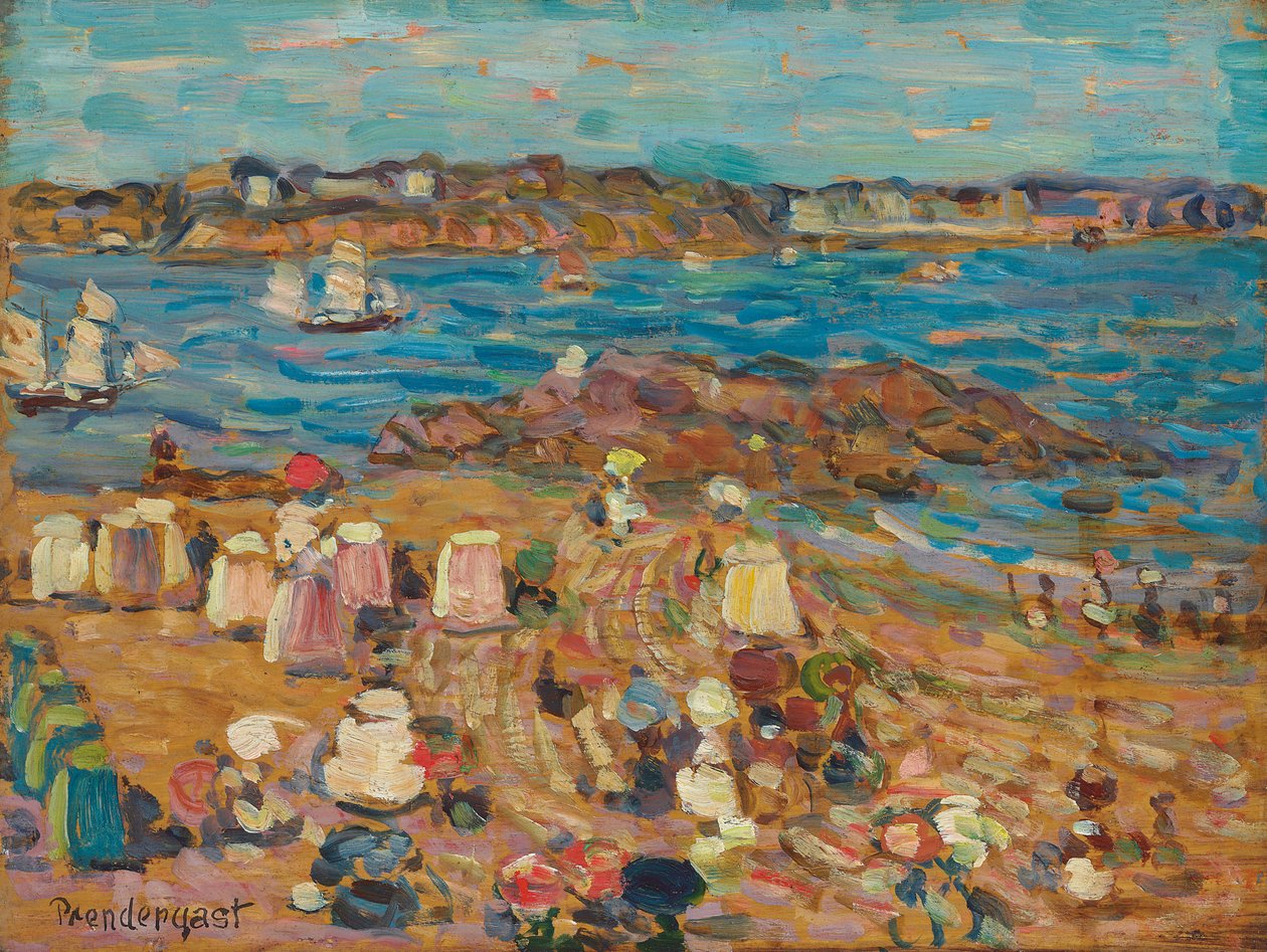 Studie van Malo: De rand van de zee door Maurice Brazil Prendergast