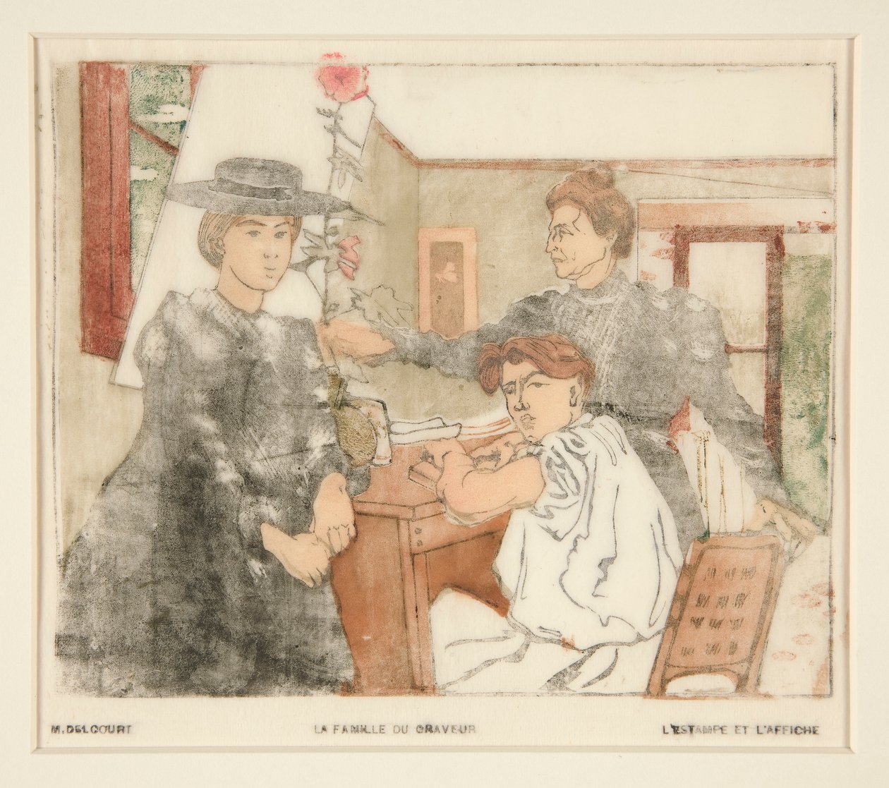 De familie van de graveur door Maurice Delcourt