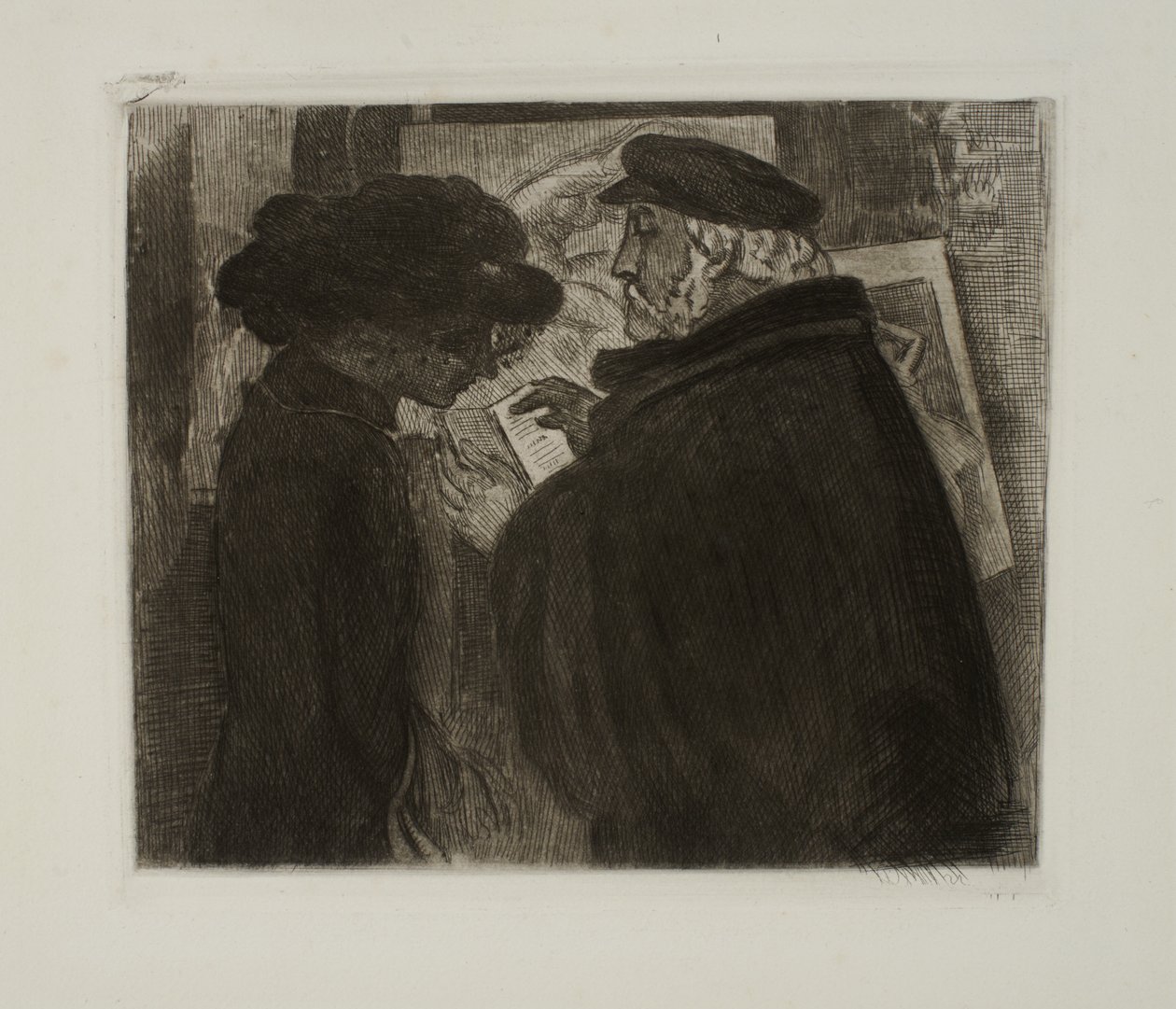 Degas en zijn model door Maurice Denis