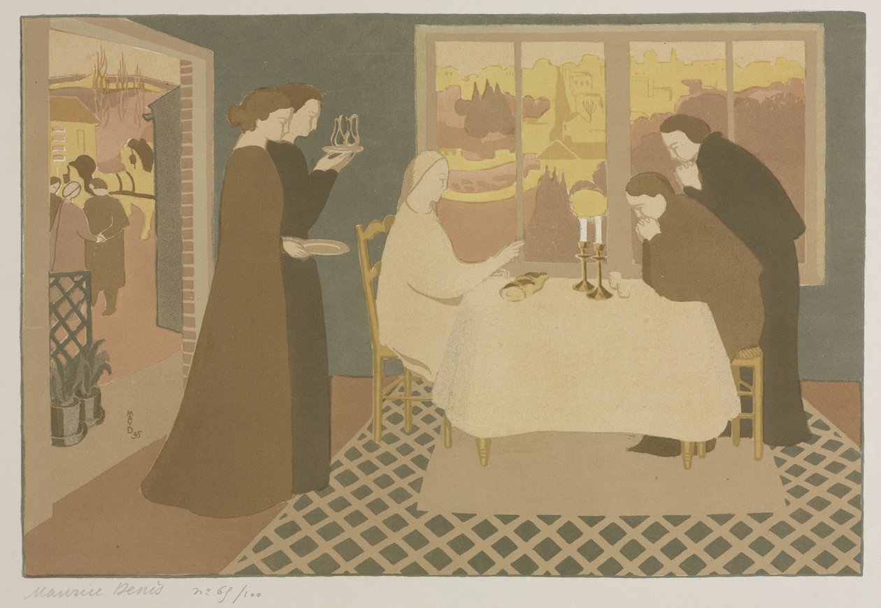 De pelgrims in Emmaüs door Maurice Denis