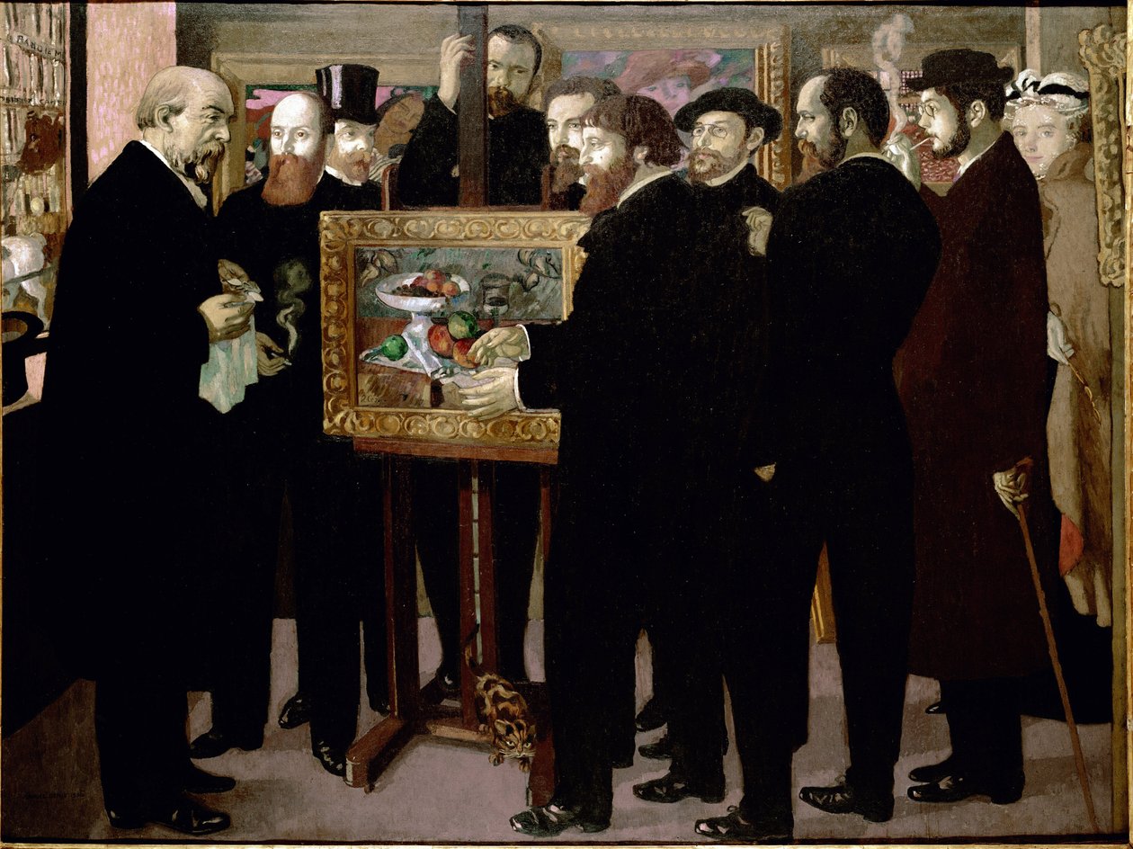 Hulde aan Cezanne - Olieverf op doek door Maurice Denis